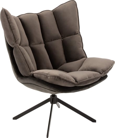 J-Line stoel Relax Kussen Op Frame - textiel/metaal - grijs