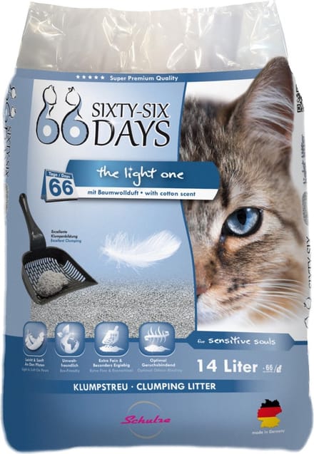 66 Days Coton Light Katoenbloemen Geur - Kattenbakvulling - 14 l
