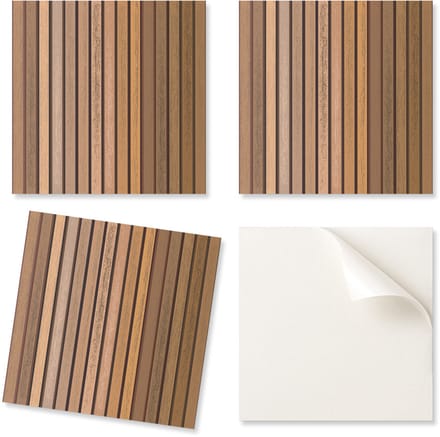 Set vinyl vloertegels met verschillende texturen 4x50x50 cm