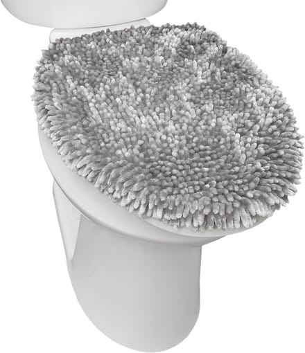 Luxe Pluche Chenille Shag Toile Deksel 47cm x 49.7cm Lichtgrijs