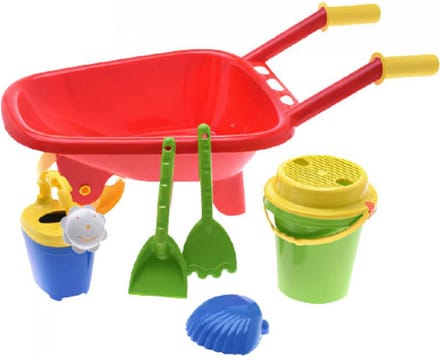 Kinderkruiwagen met tuinaccessoires Rood