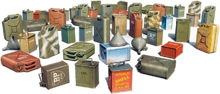 Set van 1:35 Jerrycans voor Modelbouw en Diorama's