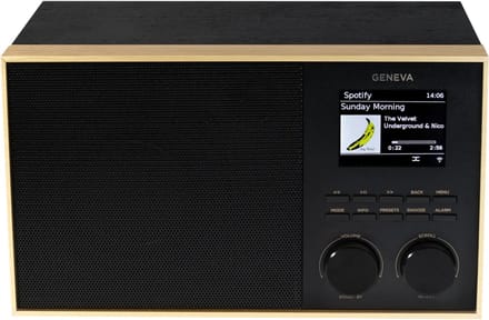Geneva DeCon S internet, DAB+ en FM radio met Spotify en Bluetooth - messing/zwart