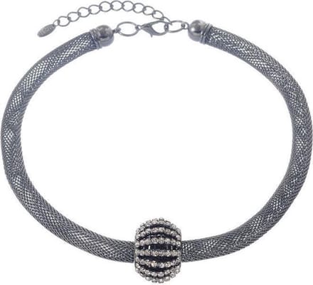 Behave® Ketting met hanger en steentjes – 44,5 cm