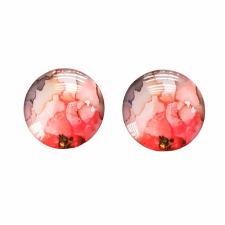 Clip oorbellen Roos-2 cm rood