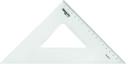 Aristo tekendriehoek - GEOCollege - schaalverdeling 25cm - hoek 45 graden - AR-23425