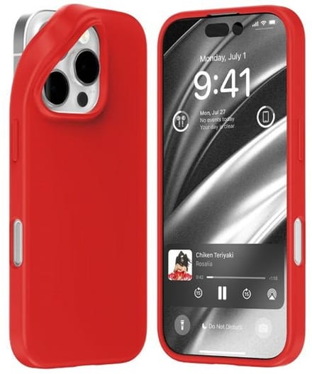 Mercury Goospery Soft - iPhone 16 Pro Hoesje - Rood - Elegante Bescherming - Gripvast