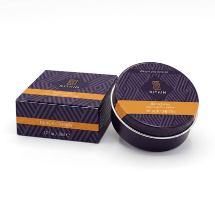 Rithim® Baardwax Black Cherry 50 ml - Sterke maar flexibele hold - Baard wax - Baard gel - Beard wax