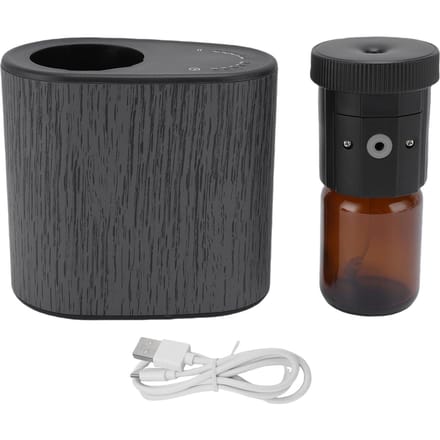 Waterloze Etherische Olie Diffuser Slimme App Bediening Geluidsarm Lekvrij 60ML Geur Diffuser voor Thuis zwart
