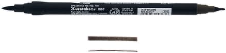 ZIG Art & Graphic Twin Tip brush marker - Deep Brown