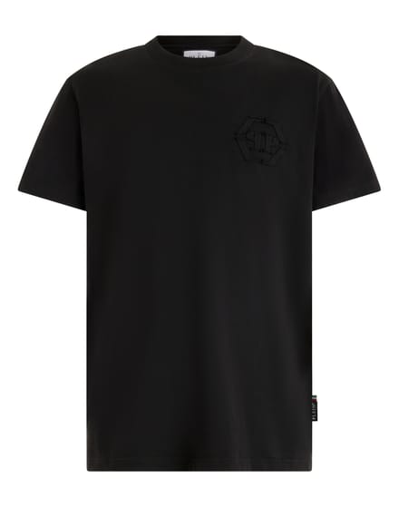 Round Neck T-Shirt Raw Edge Monogram Monogram