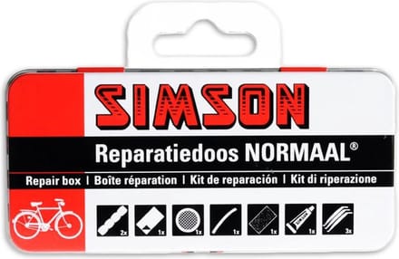 reparatiedoos Normaal 8 x 6 cm aluminium rood 10-delig