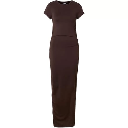 Urban Classics - Stretch Jersey Maxi lange jurk - XS - Bruin