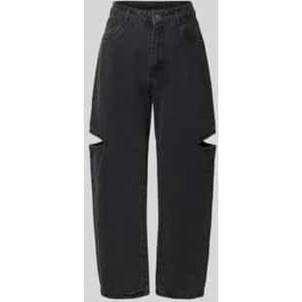 Wide leg jeans met cut out