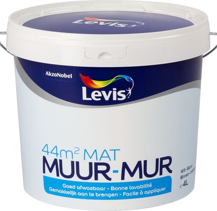 Levis - Muur Mat - Wit - 4 L
