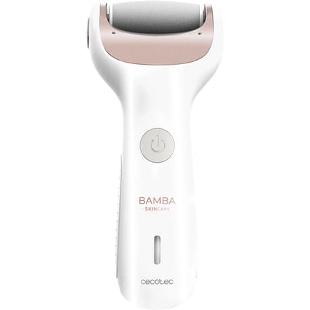 Cecotec Seidige elektrische Feile Bamba SkinCare, mit wiederaufladbarer Lithiumbatterie, Verwendung mit und ohne Kabel, abnehmbare Rollen mit unterschiedlichem Gewicht, 90-minütige Autonomie.