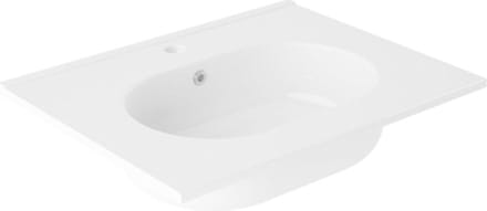 Adema Chaci wastafel - 60x46x14cm - 1 kraangat - keramiek - wit