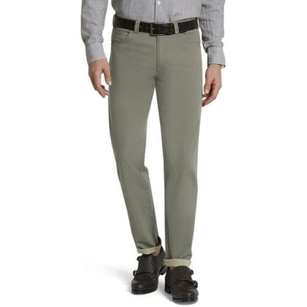 Meyer Broek Dublin 5-Pocket Uni Color Cotton Stretch Olive / male