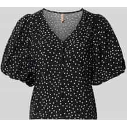 Blouse met korte mouwen van pure viscose model 'GILDA'