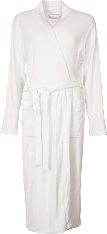 Tenderness Dames Badjas - Kamerjas - Badstof - Wit - Maat M