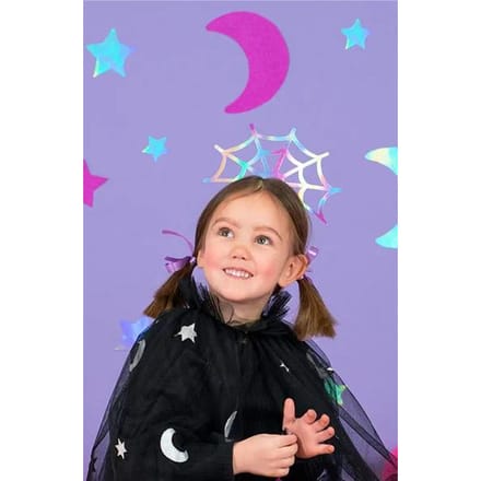 PartyDeco - Tiara holografische spinnenweb
