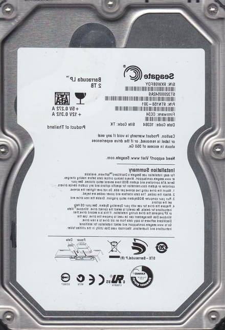 Interne harde schijf - Opslag schijf - Data opslaan - Laag stroomverbruik - 2 TB - Zwart
