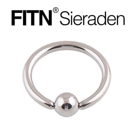 FITN-TBCR-Titanium Ball Closure Piercing -Zilver Kleurige-1.2*12*3mm-Piercing Oor Neus Piercing met Clicker Balletjes