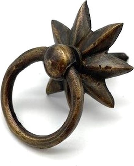 Ringgreep Messing Antiek Ster 35mm