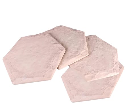 Stapstenen Tuin - Buitenpad Stenen - Decoratief Loopvlak - Duurzaam PC Materiaal - 4 Stuks Set