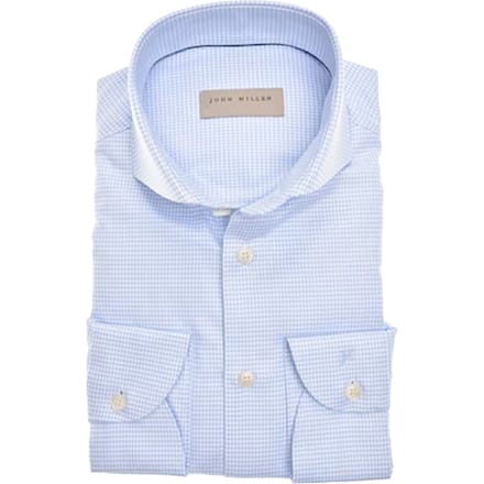John Miller Tailored Fit Lange Mouw Overhemden Blauw 5140865-120