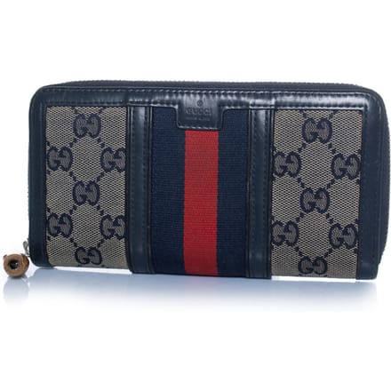 Gucci monogram portemonnee in blauw