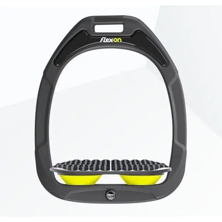 Endurance stijgbeugels Antraciet/Grijs/Geel Flex-On Green Composite