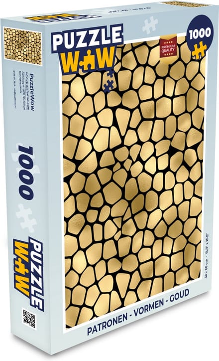 Puzzel Patronen - Vormen - Goud - Legpuzzel - Puzzel 1000 stukjes volwassenen