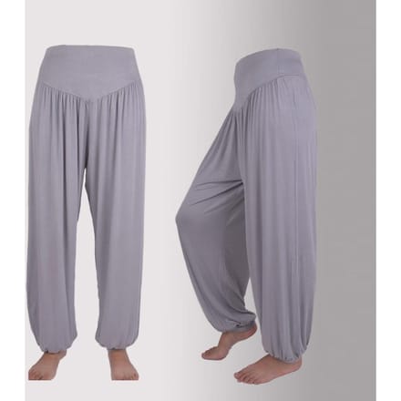 Dames sportmode elastische losse modal katoen zachte yoga dans harembroek S gray