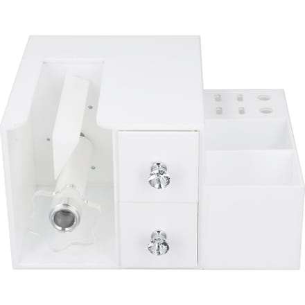 Zelfwaaierende Wimperwaaier Maakmachine met 2 Lades Acryl Wimperartiest Benodigdheden Wimperwortel white
