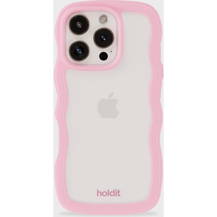 Phone Case Wavy Pink/Transparent iPhone 16 Pro Max
