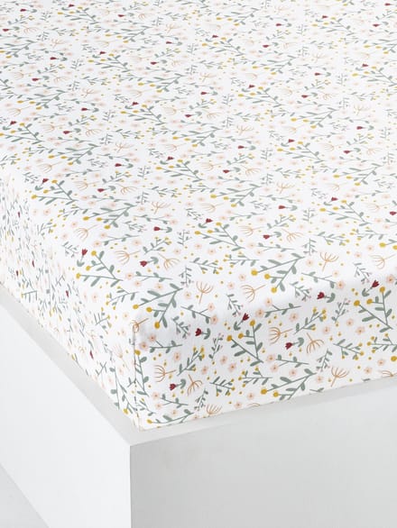 Vertbaudet Hoeslaken BLOEMEN baby