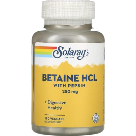 Hcl met Pepsine, 230 mg, 180 Veggie Caps