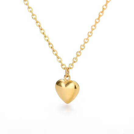 Ketting hartje - RVS - goudkleurig - meiden - tieners