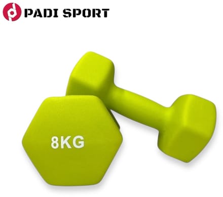 Padisport - Dumbell Neopreen - Groen - 8 Kg - Krachttraining - Gewichten - Dumbells - Halters
