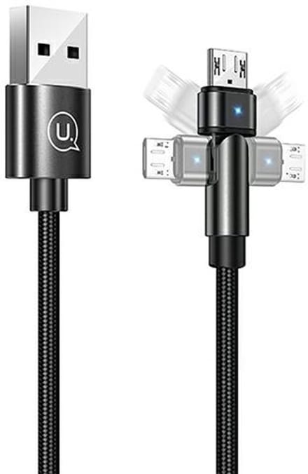 USAMS U60 Serie - MicroUSB Kabel - Obrotende - 1m - Snellaad