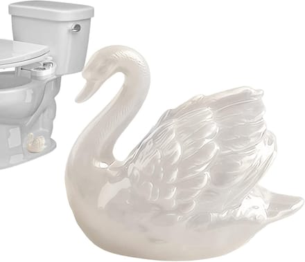 WC Deksel - Toilet Accessoire - Badkamer Decoratie - Keramiek Ontwerp - 10 x 5.5 cm - Wit