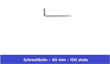 Deltafix schroefduim standaard verzinkt 40 mm 100 st.