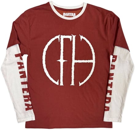 Pantera - Frayed Logo Longsleeve shirt - M - Rood/Wit