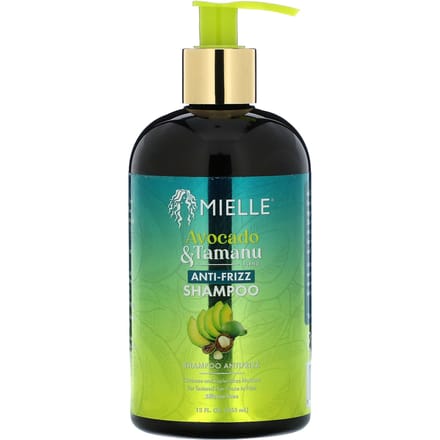 Mielle, Anti-Frizz Shampoo, Avocado & Tamanu, 12 fl oz (355 ml) black