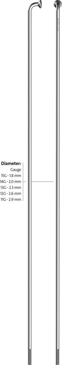 Spaken 294-14 Sapim Leader ø2.00 mm FG 2,3 - RVS (100 stuks)