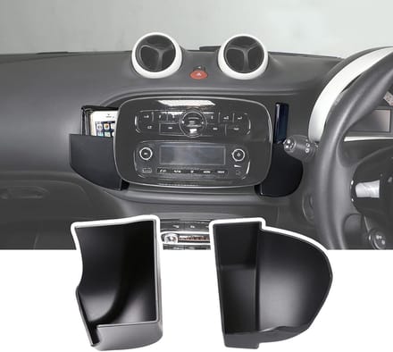 Central Touch Screen Side Storage Box voor Smart Fortwo en Forfour 2016-2021, Console Organizer en Interieur Accessoires, 2 Stuks voor Efficiënte Opbergruimte