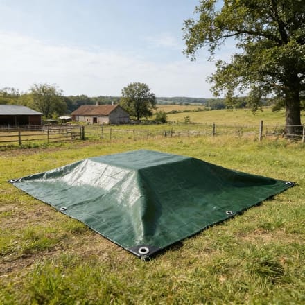 Afdekzeil met Ogen - Waterdicht Zeil - Buiten Opslag - UV-Bestendig Scheurvast - 160 x 160 cm - Leger Groen