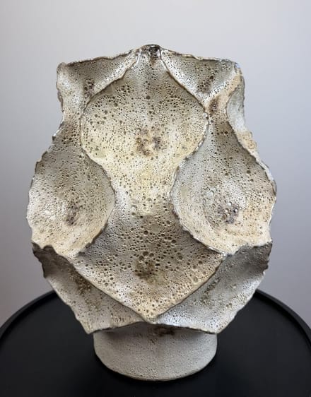 Schelp vaas Keramiek Creme
