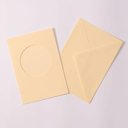 Vaessen Creative Passepartout Rond 5stuks creme